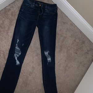 AEO ripped jeans dark wash